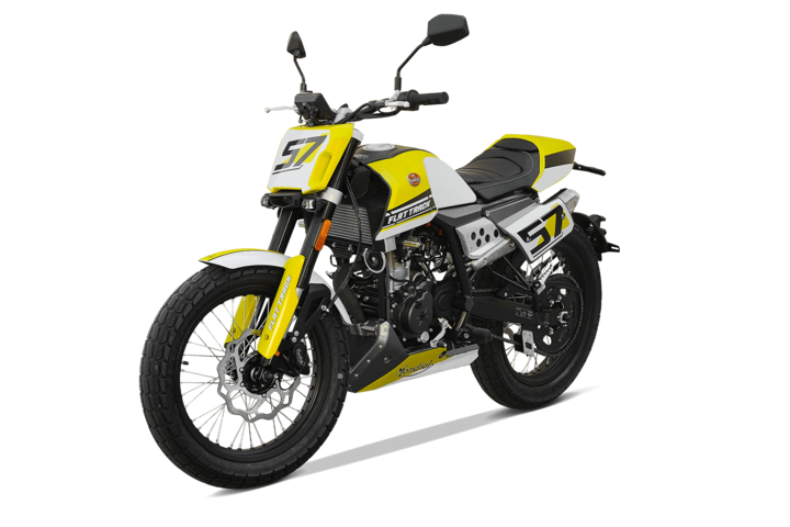 Bikes 125ccm - F.B Mondial FLAT TRACK 125i ABS in yellow | Ansicht 4