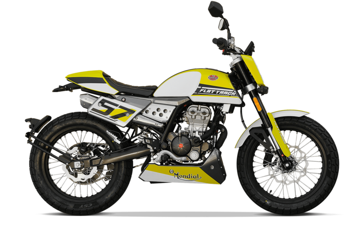 Bikes 125ccm - F.B Mondial FLAT TRACK 125i ABS in yellow | Ansicht 1